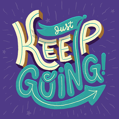 motivational lettering illustration