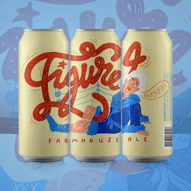 Color artwork for Figure 4 Farmhouse Ale beer label