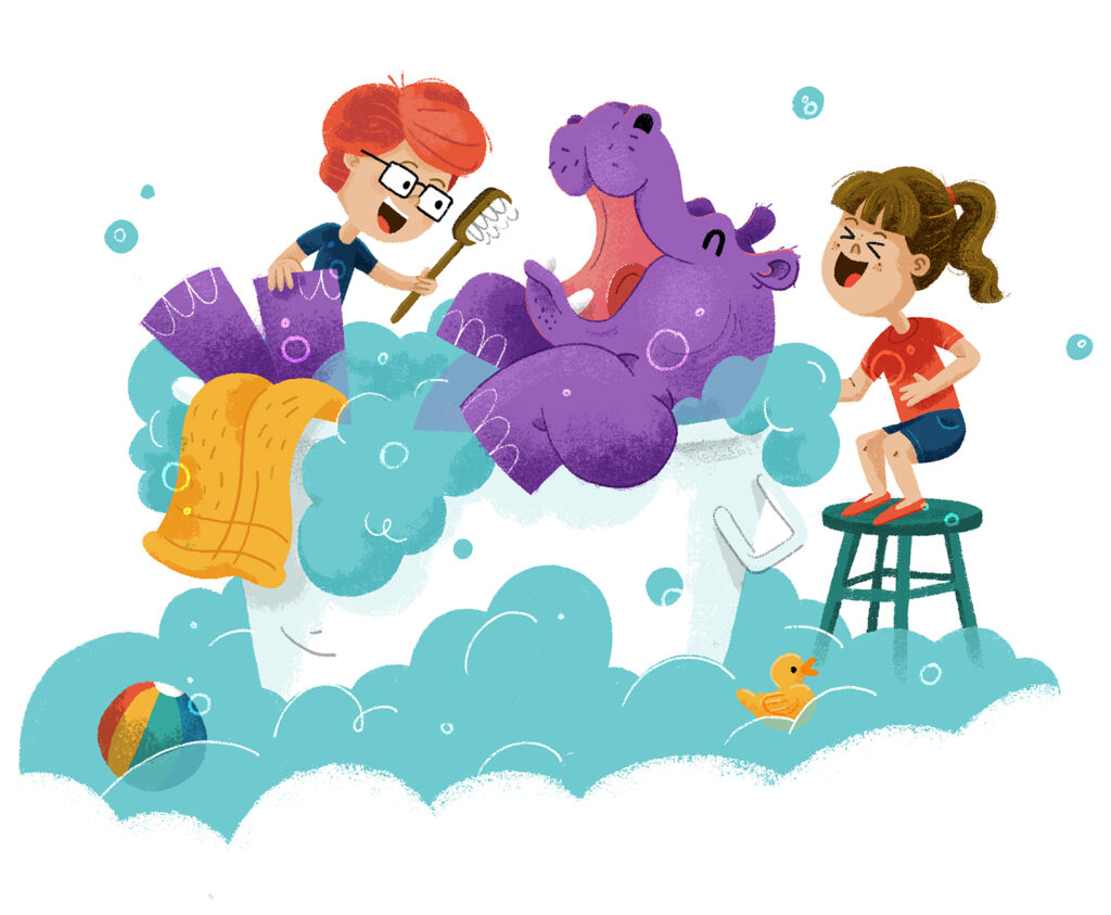 Bath Time for Hippo
